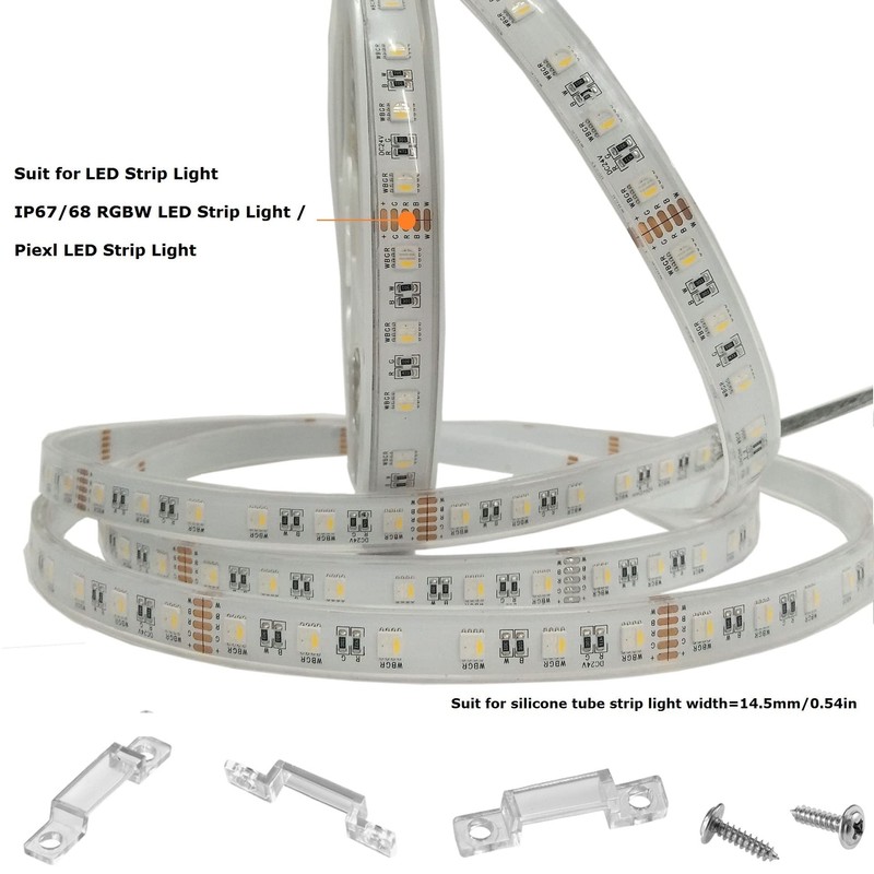 MMSD 100 Pack LED Strip Light mounting Brackets led Clips