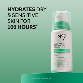 No7 Derm Solutions 100hr Hydrating Face Moisturizer - Face Cream Formulated with Ceramides, Niacinamide & Adaptogens to Help Maintain Moisture Barrier - For Sensitive & Dry Skin (3 Fl Oz)