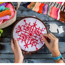 52 Colours Embroidery Thread Set, Contains 50 Coloured Knitting Yarn and 30 Black and White Threads, Very Suitable for Making Friendship Bracelets, Knotting, Embroidery and Cross Stitch