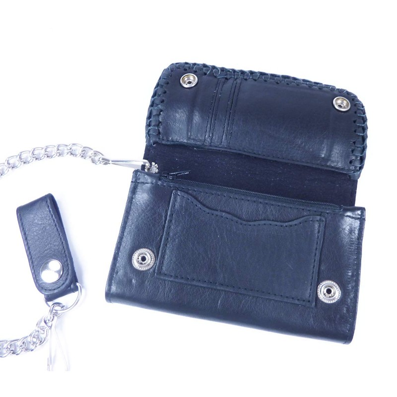 Westernwear-Shop - Biker & Trucker Wallet Classic Black Biker Trucker