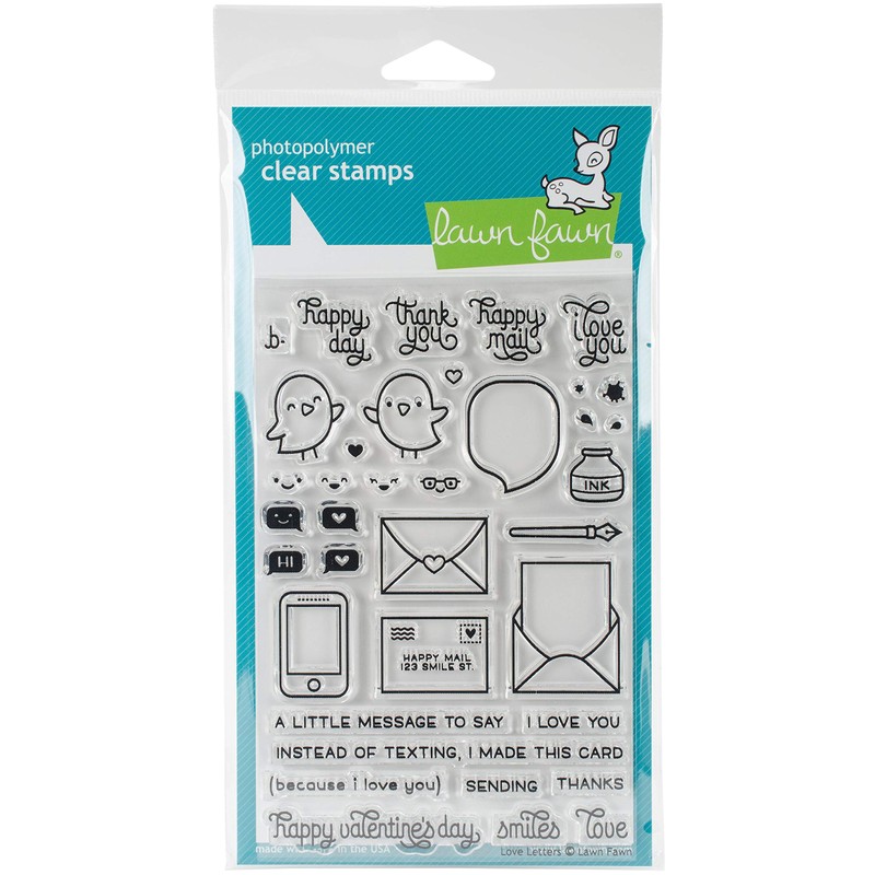 Lawn Fawn Love Letters Clear Stamps