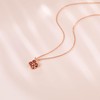 FH.bird Garnet Necklace, Women's Earrings Set, Popular, Quatrefoil Clover, 12