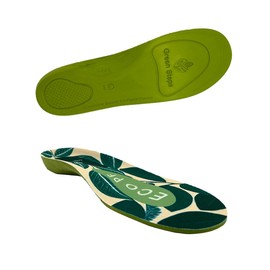 Green Steps Eco PF Insole | Plant Based Arch Support Insole for Plantar Fasciitis and Heel Pain (S (UK 5-6.5))