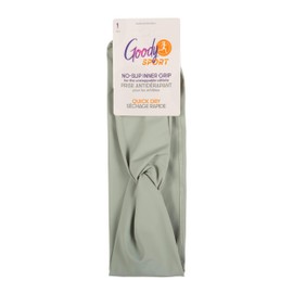 Goody Sport Lycra Head Wrap - 1Ct, Green, Quick-Dry Headbands for Women & Men, Versatile Hair Accessories with Sport-Level Grip, All Hair Types