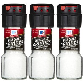 McCormick Sea Salt Grinder, 2.12 oz, 3 pk