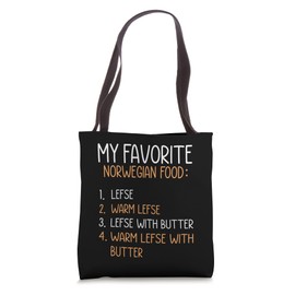 My Favorite Norwegian Food Lefse Funny Lefse Lover Pun Joke Tote Bag