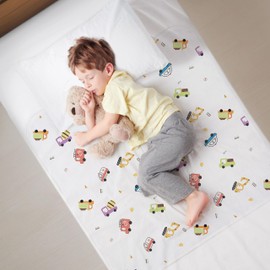 Potty Training Pee Pads for Kids, Toddlers - 100% Waterproof, Non Slip Bed Wetting Pad, Twin Beds, Washable, Reusable - Truck and Toys Design