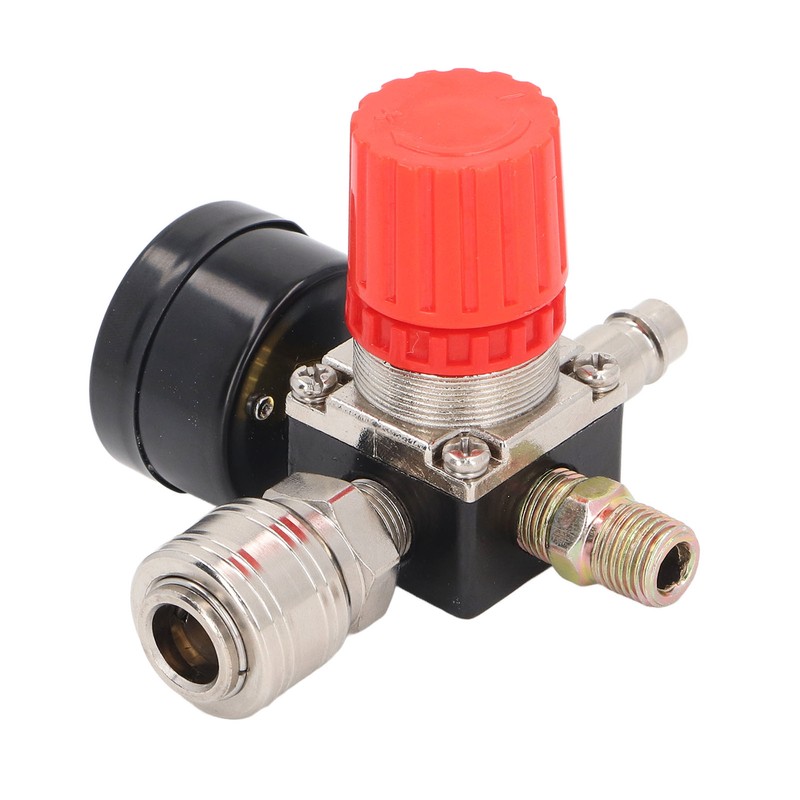 Air Compressor Regulator 4 Holes 0 to 180PSI European Air