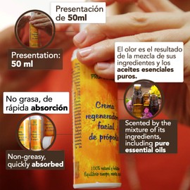 100% Natural Face Cream BIO x 50ml Firming and Moisturising Face Cream (for Women and Men) Contains Propolis, Shea Butter, Wine Rose, Jojoba and Essential Oils