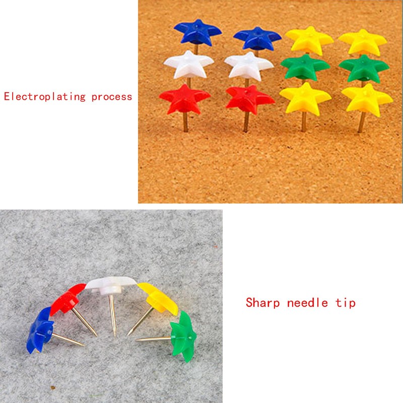100PCS Pushpins, Decorative Tacks, Push Pins for Whiteboard, CorkBoard, Feature