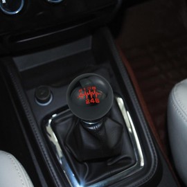 Arenbel 6 Speed Car Gear Lever Racing Shifter Knobs Ball Shift Stick Grip Speed Handle Fit Most Auto Manual Transmissions, Black