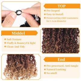 Shoobidoo 9 Packs Yanky Twist Crochet Hair 16 inch Pre-twisted Passion Twist Crochet Hair Micro Spring Twist Crochet Hair Extensions Suitable for black women.