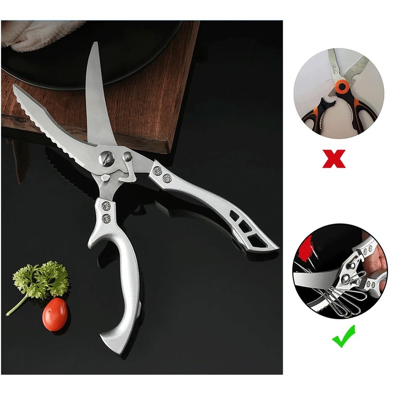Stainless Steel Meat Scissors, Bone Scissors, Poultry Scissors for Meat,