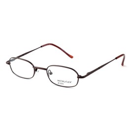 Calabria Metal Flex KIDS 1005 Oval Blue Light Blocking Reading Glasses +2.00 Brown Girls