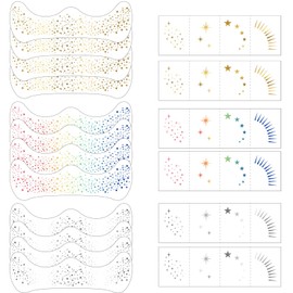 36 Pcs Glitter Freckles Face Tattoo,Body Face Glitter Sparkle Freckles Patches for Women,Temporary Tattoo Glow Up Patches Makeup Accessories for Festival Concert Rave Accessories