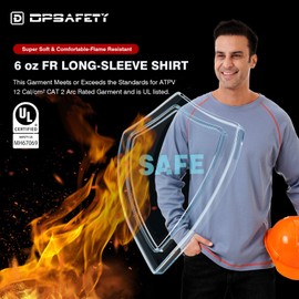 DPSAFETY FR Shirts for Men, 6oz Flame Resistant Welding Work Shirts