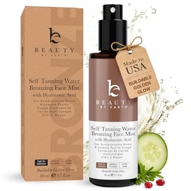 Spray bronceador facial bronceador, agua de bronceado facial sin sol, fabricado en Estados Unidos con ingredientes naturales y orgánicos