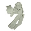 Floerns Girls Long Sleeve Hoodie Tank Split Flare Pants Set