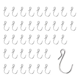 HNYYZL 40 Pack S Shaped Hooks Stainless Steel Metal Hangers Hanging Hooks for DIY Crafts, Hanging Jewelry, Key Chain, Tags, Fishing Lure, Net Equipment
