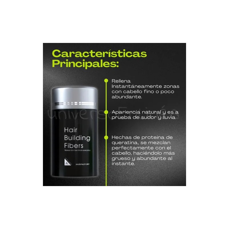 Sustituto Cabello Micro Fibras Naturales Capilares Keratina