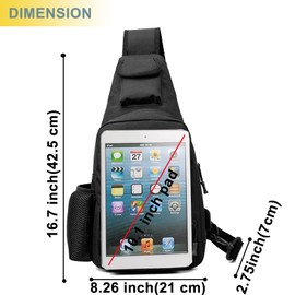 Tactical Shoulder Bag - 1000D Military Backpack Outdoor Daypack Chest Pack (Gray Camo)