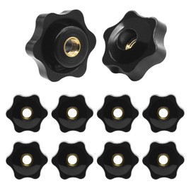 JJWNMLL Pack of 10 M10 Outer Diameter 38 Hexagonal Plastic Head Star Screw Star Grip Screw Thread Replace Star Hand Start Screw Mechanical Locking Screw