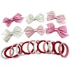 18 Piece Girls Hair Bow Clips, Ponios Set, Soft Endless