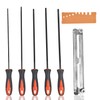 Pack of 7 File for Chainsaw with Handle, File Holder