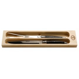 Jean Dubost Carving Set with Handles in a Box, Black, 11 1/2w x 1 1/4d x 1/2h (in)