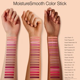 Neutrogena MoistureSmooth Color Stick for Lips, Moisturizing and Conditioning Lipstick with a Balm-Like Formula, Nourishing Shea Butter and Fruit Extracts, 100 Pink Nude,.011 oz (Pack of 36)