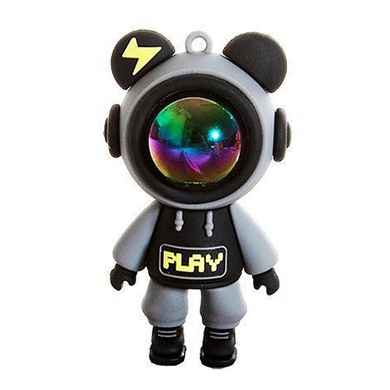 Astronaut Bear Silicone Keychain for Bags & Keys – Lightweight