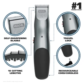 WAHL Groomsman Corded or Cordless Beard Trimmer for Men - Rechargeable Grooming Kit for Facial Hair - Beard Trimmer & Groomer - Model 9918-6171V