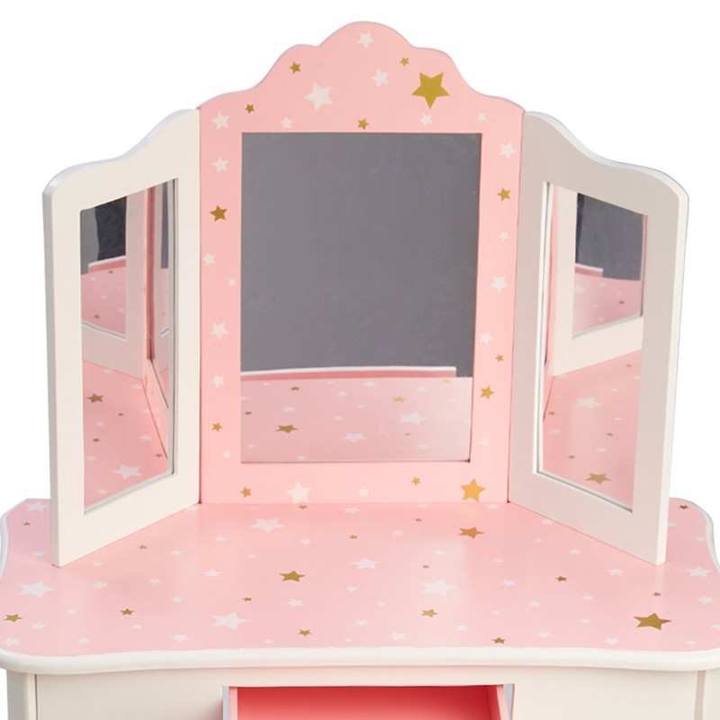 Teamson Kids Princess Gisele Twinkle Star Print 2-Piece Kids Wooden