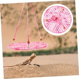 CIYODO Reptile Hammock Swing Bed Cotton Rope Hanging Bed for Bearded Dragons and Lizards Easy to Clean Design for Pet Reptile Habitats