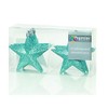 6 x Christmas Ice Blue Tree Decorations Glitter Star Baubles