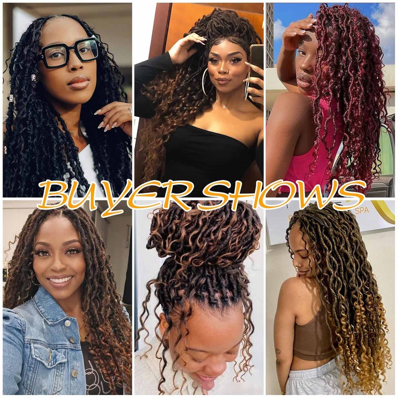 Goddess Locs Crochet Hair 18 Inch 8 Packs Faux Locs