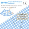 OLIVBIN 2 Pack Blue and White Checkered Tablecloth Blue Checkered