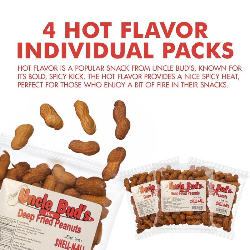 Uncle Bud's Deep Fried Peanuts In Shell (4-Pack) | Premium