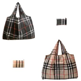 YAARUJEE Eco Bag, Large Capacity, Foldable, Shopping Bag, Set of 2, Stylish, Compact, Storable, Waterproof Material, Lightweight, Durable, Washable, Reusable Use, Convenient for Travel and Shopping