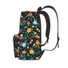 ACDRUING Multi Flowers Waterproof Backpack Adjustable Shoulder Straps Bag Large