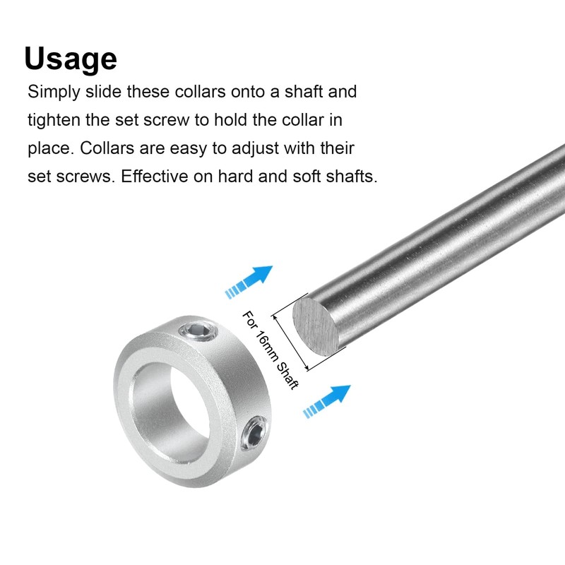 QUARKZMAN Split Wave Collar Set for 16 mm Shaft, 2