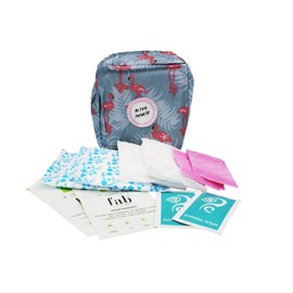 FIRST PERIOD KIT READY-2-GO, Menstruation Starter Kit for Teens/Girls, filled kit bag containing all essential sanitary wear for on the go. Gift for Her. Back to school