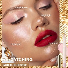 Greyghost Cream Shadow Sticks, Shimmer Eye Shadow, Eye Crayon Eyeshadow, Shimmer Eye Shadow Long-Lasting Eyeshadow Pen For Women (A01)