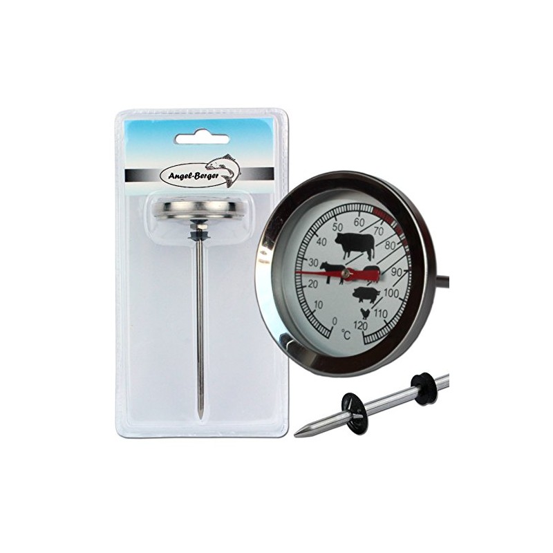 Angel-Berger Smoker Thermometer for Smoker with Measuring Range from 0-120°C