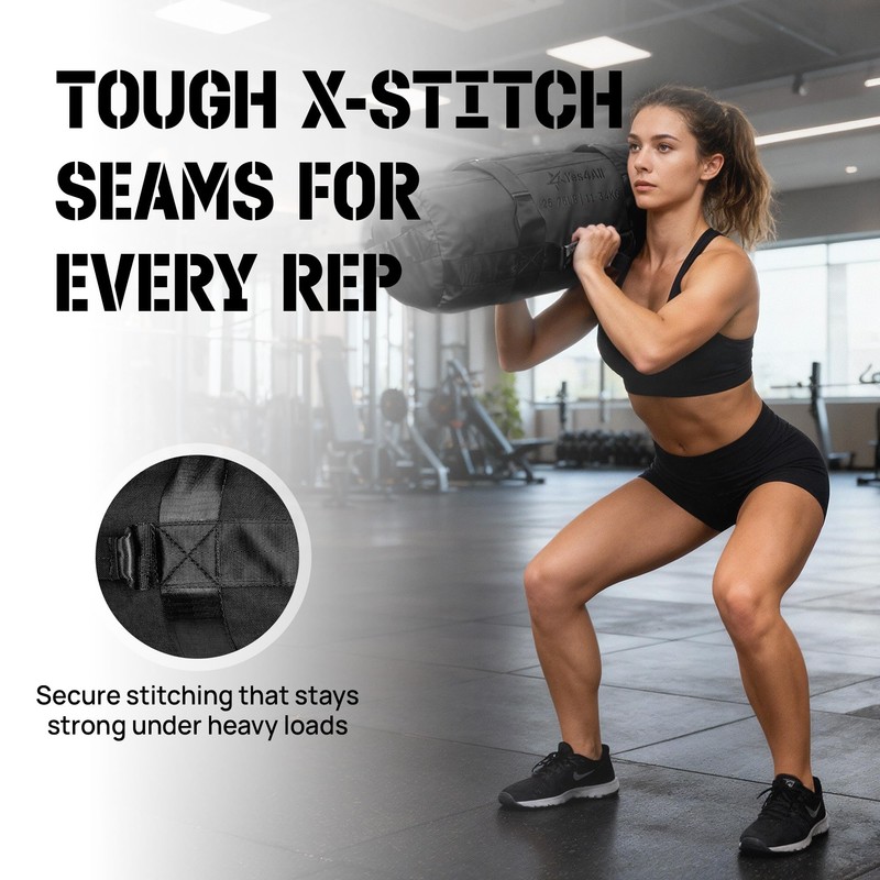 Yes4All Sandbags for Working Out, Unfilled Adjustable Sand Bags for