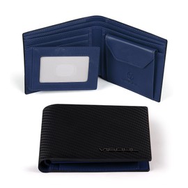 VISOUL Men's Billfold Wallet, Genuine Leather, 11 Card Slots, Photo Pockets, License Holder, Ultra Thin, Large Capacity, Cowhide Leather, No Coin Purse, Popular, Coin Purse, Made by Top Leather