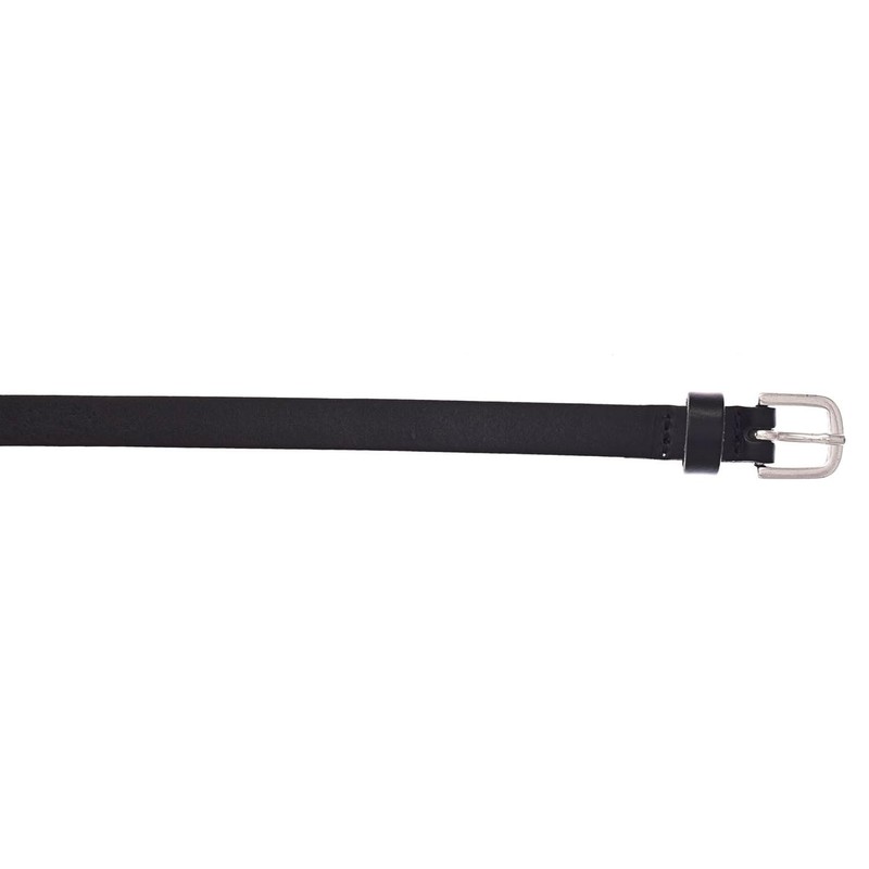 Vanzetti Women's Belt - Slim Leather Belt, Metal Buckle, black