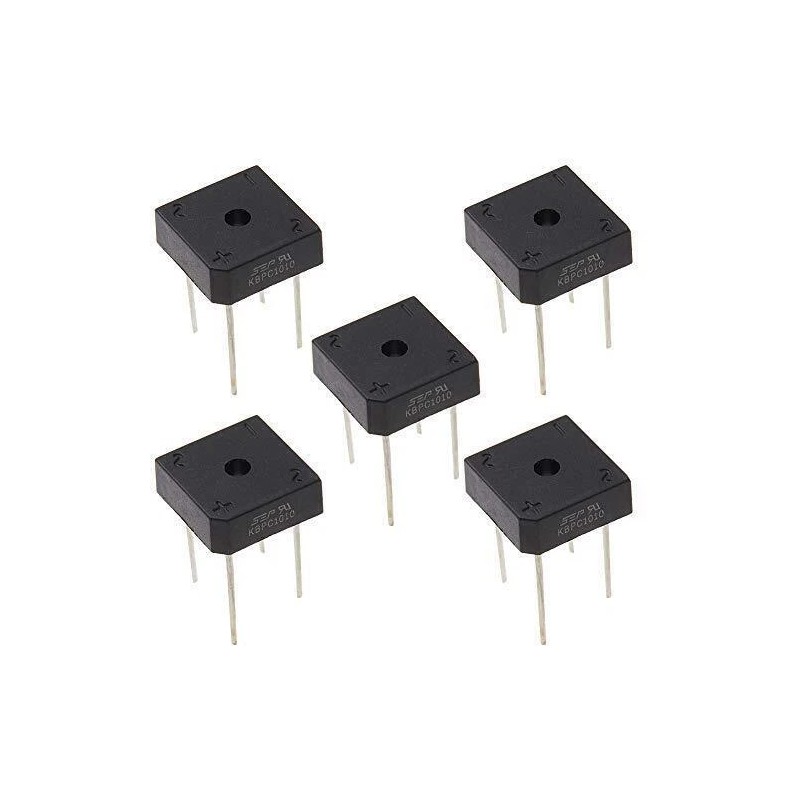 Unbranded 5pcs kbpc1010 10A 1000V AC Single Phase Square Diode
