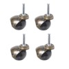 INCREWAY Chair Wheels, 4 Piece Heavy Duty Antique Brass Swivel