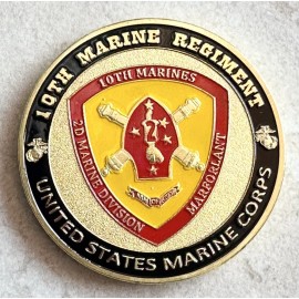 US MARINE CORPS - 10th MARINE REGIMENT Challenge Coin